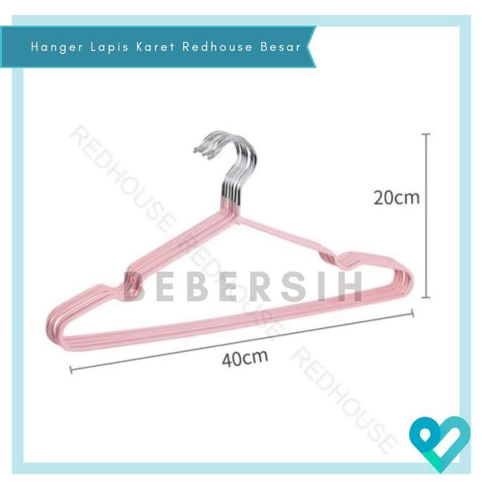 Hanger Kawat Redhouse isi 10/Hanger Kawat Lapis Kulit Tebal/Gantungan