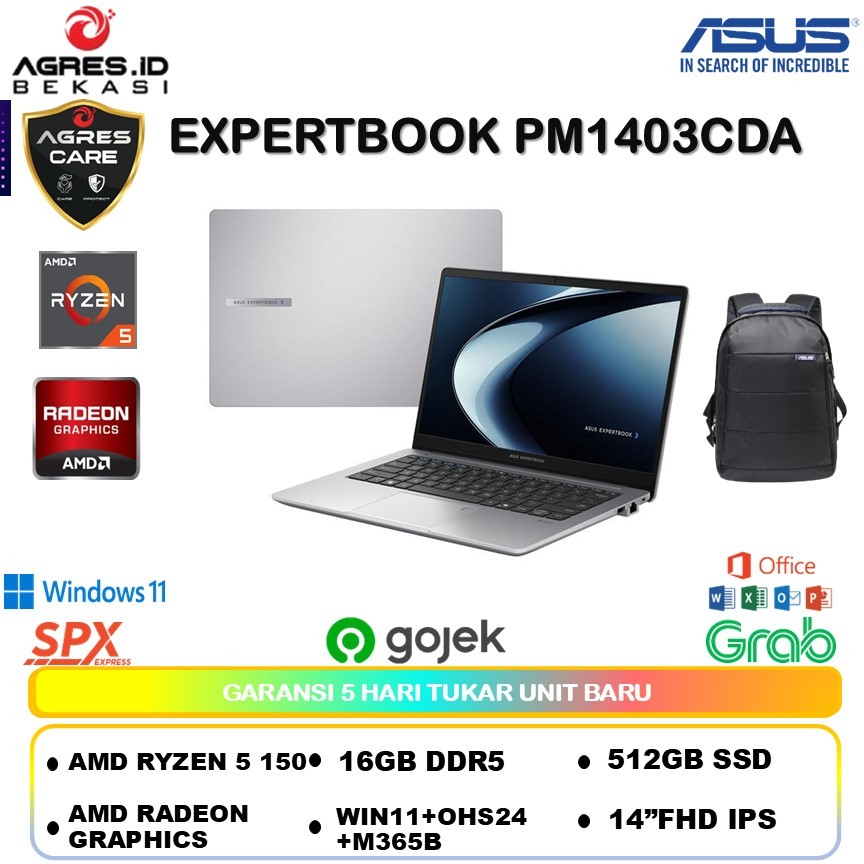 ASUS Expertbook PM1403CDA Amd Ryzen 5 150 (16gb/512gb) Win11+ohs 14 fhd