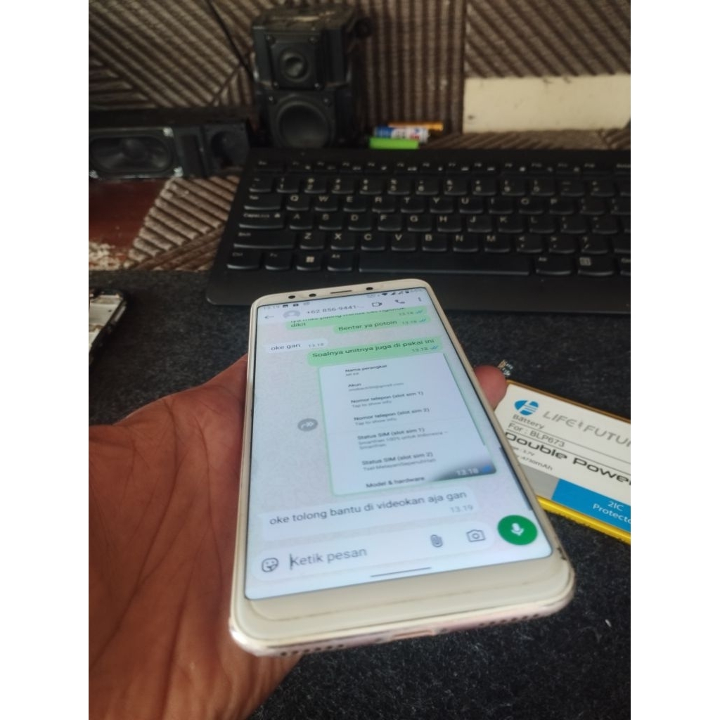 lcd copotan mi 6x minus cet pojok kiri bawah