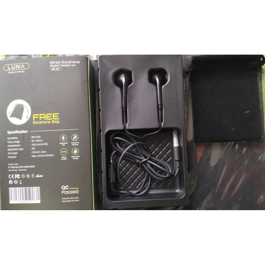 Handsfree /earphone Luna EA-2X original