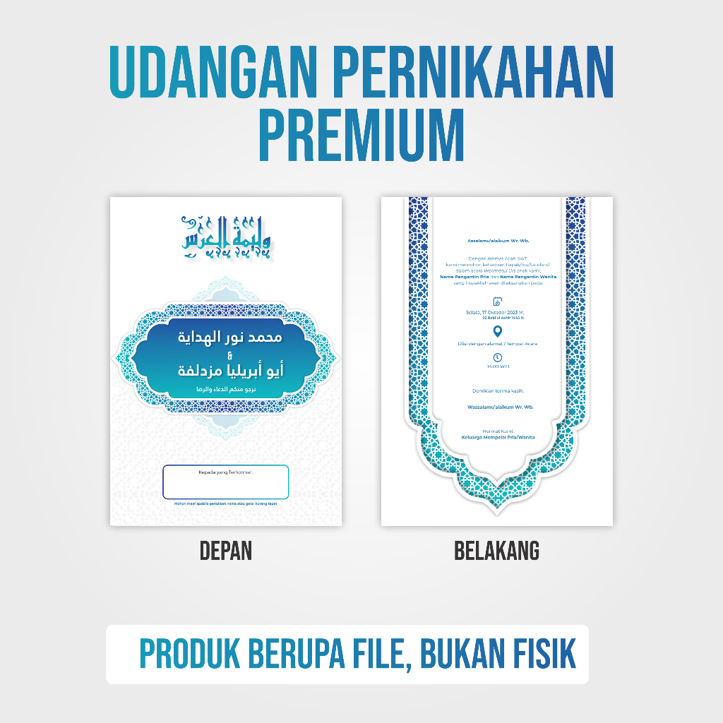 Undangan pernikahan premium (file)