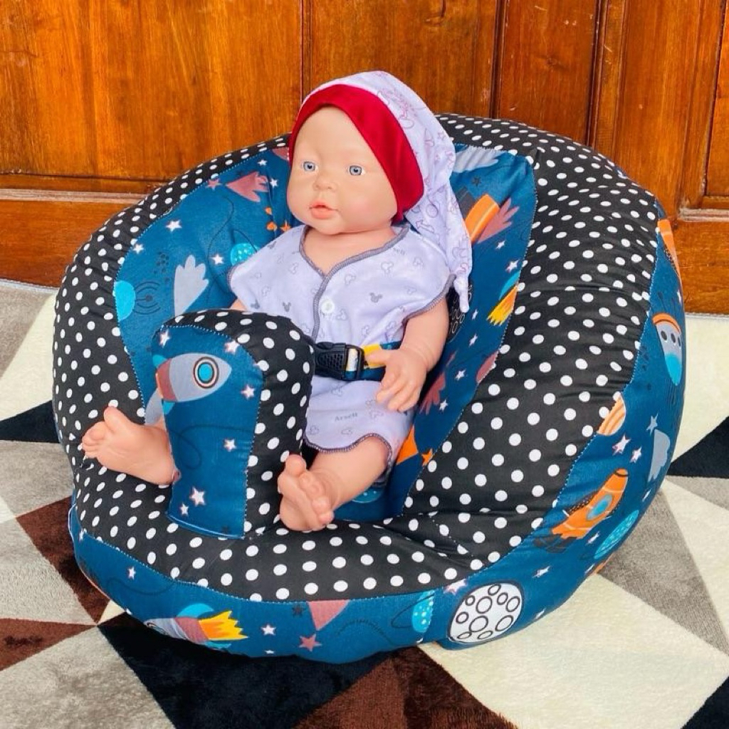 Sofa Belajar Duduk Bayi [KURSI DUDUK BAYI] Dengan Sabuk Pengaman Dan Bantalan Empuk