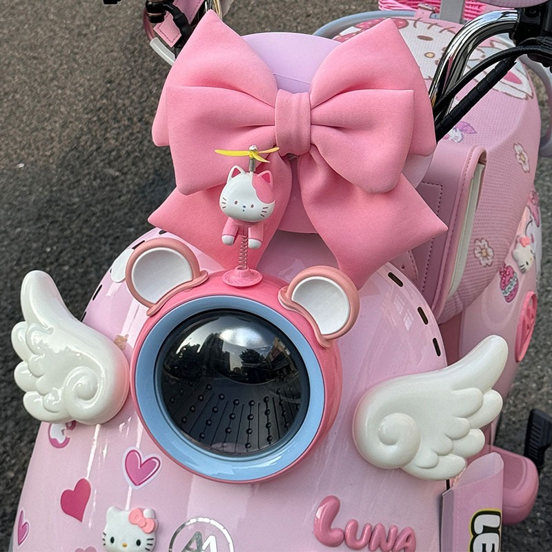 Stiker Hiasan Telinga Beruang & Kucing untuk Helm Motor Desain 3D Imut Mudah Dipasang Aksesori Helm 