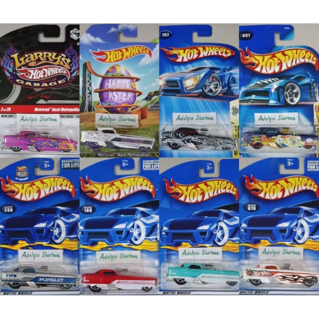 hotwheels hot wheels metrorail nash Metropolitan real riders tires larry's garage metal body ban kar