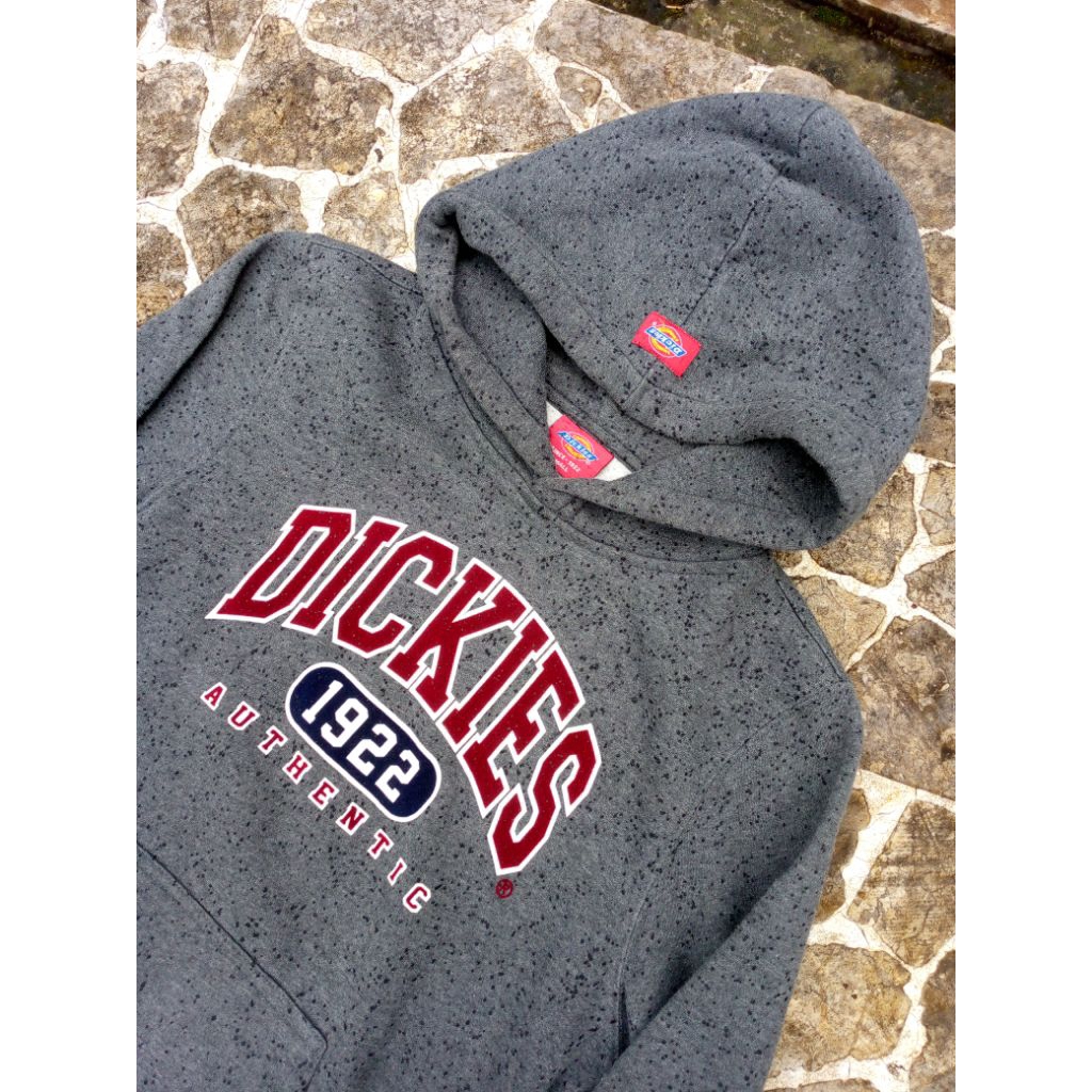 Hoodie DICKIES grey RARE sablon VELVET