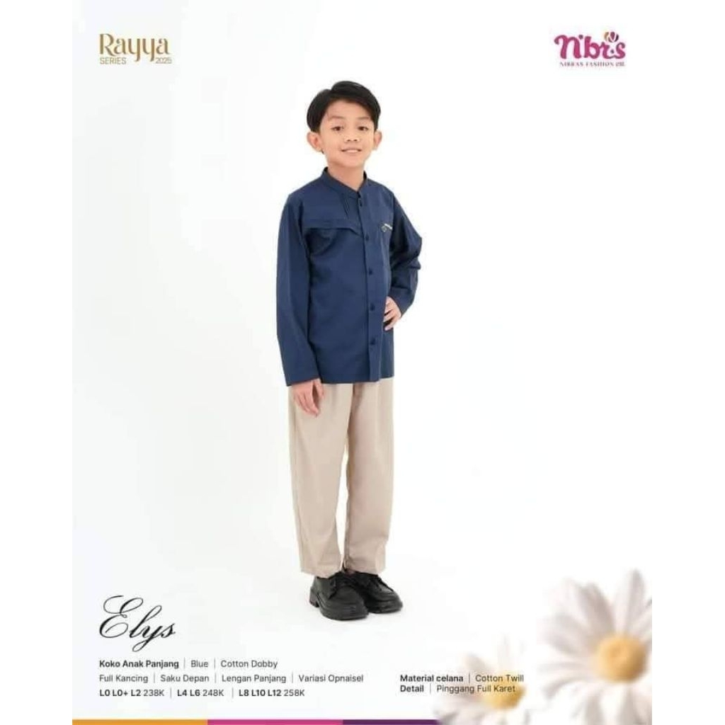 ELYS KOKO ANAK BLUE // NIBRAS // KOKO ANAK LENGAN PANJANG