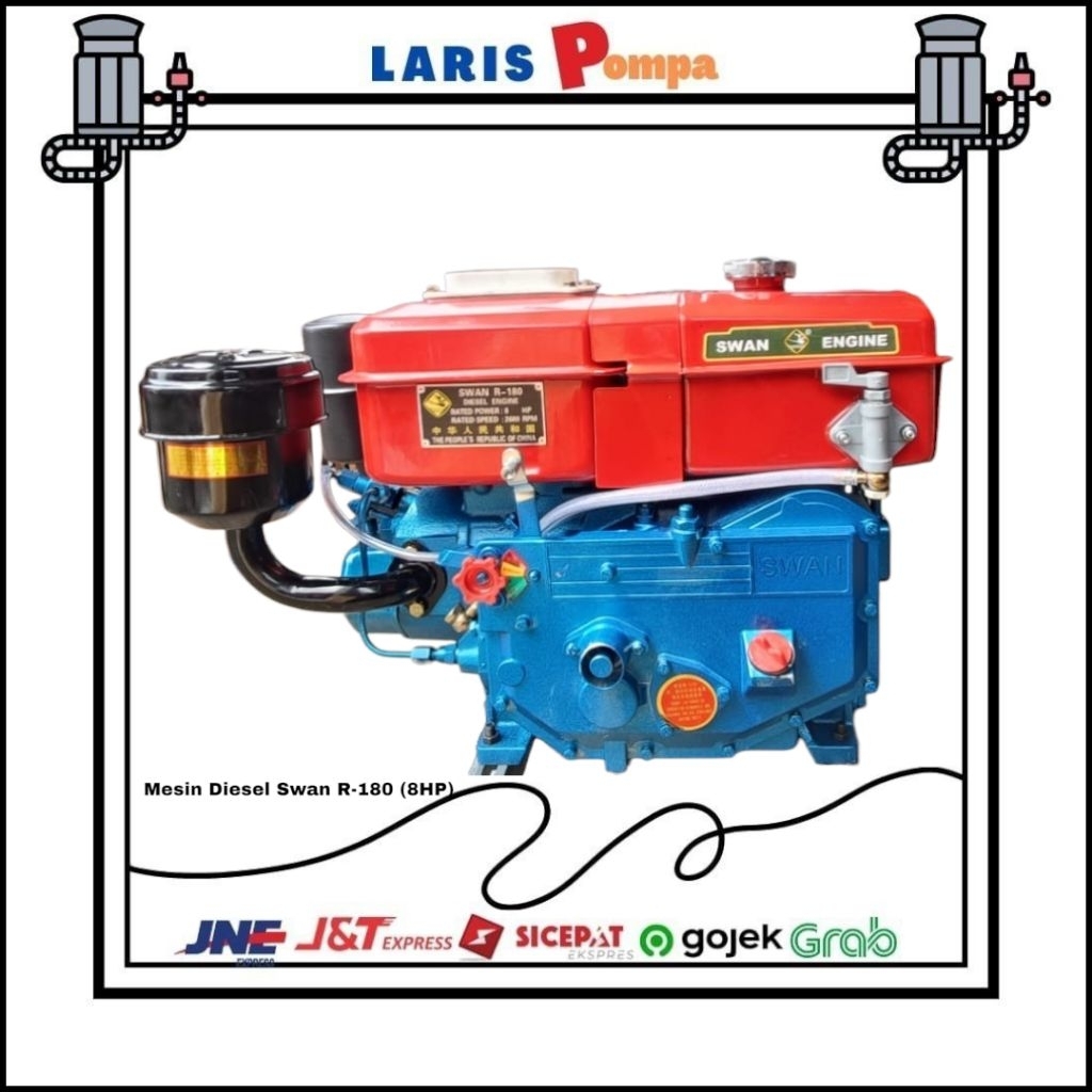 Mesin Diesel Swan R-180 (8HP)