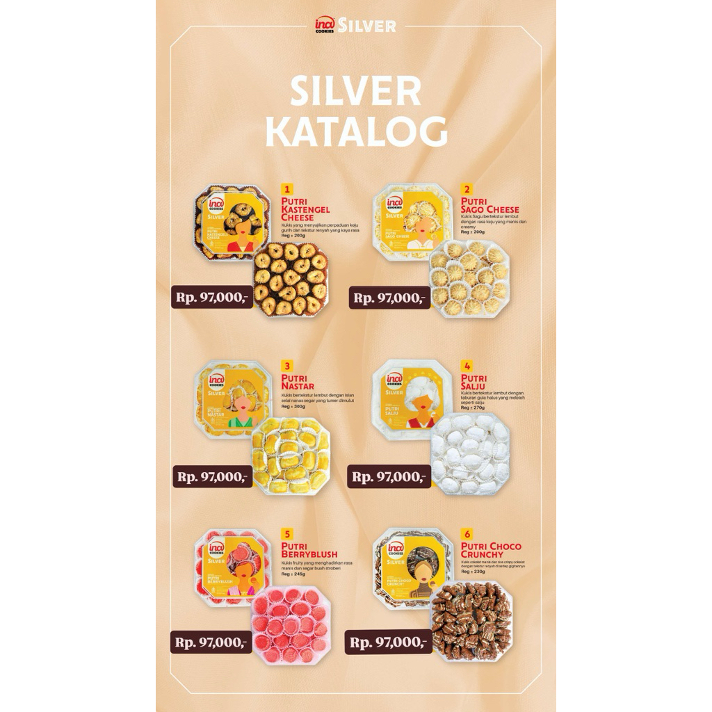 INA COOKIES REGULAR SILVER TOPLES [BEKASI SMB]
