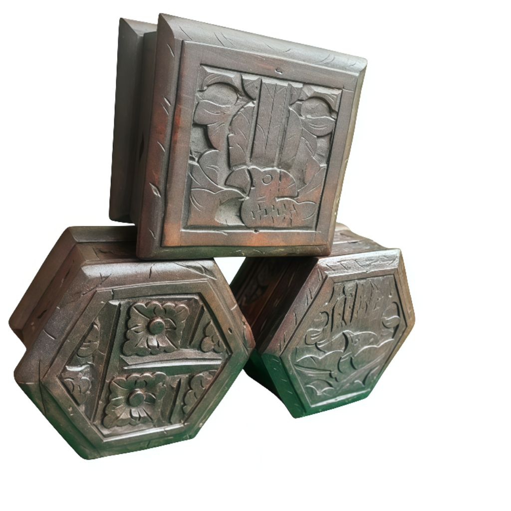 Kotak Kayu Ukir Perhiasan Ukuran 9x8cm / 11x11cm / 20x8cm | Kotak Cincin | Kotak Kalung | Kotak Jam 