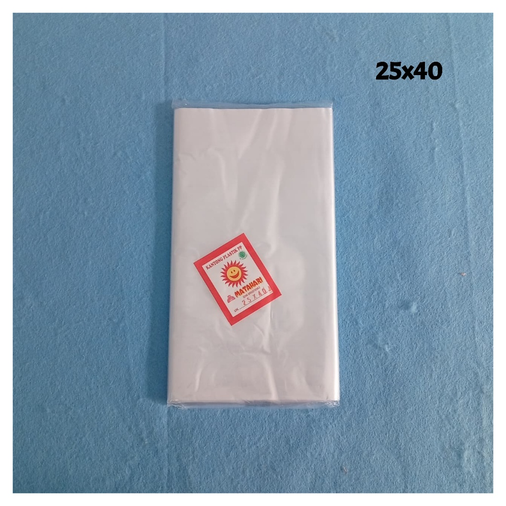 Kantong Plastik PP 25 x 40 cm Transparan Bungkus Baju Laundry Pakaian