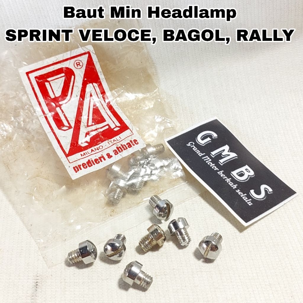 Baut Min Ring Headlamp Lampu Depan Vespa Sprint Veloce Bagol Rally