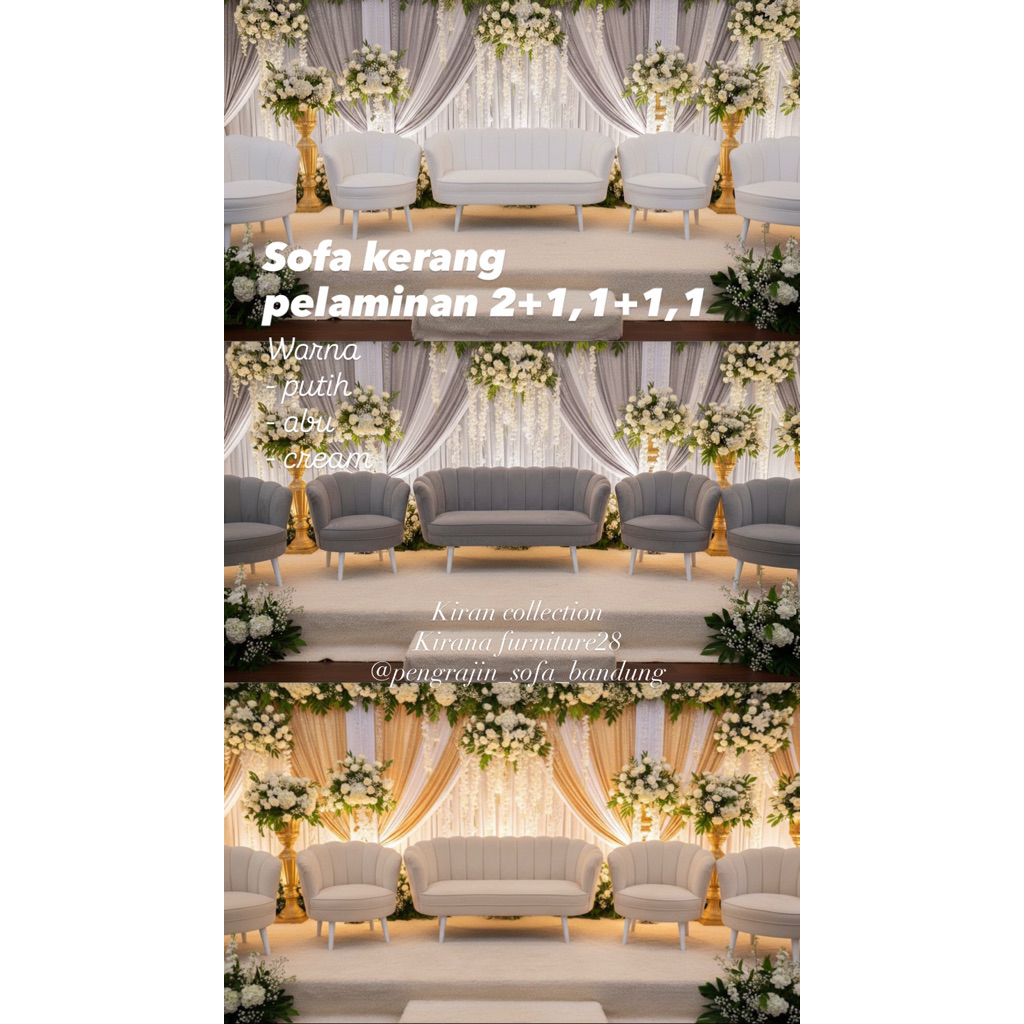 sofa pelaminan - sofa kerang gratis ongkir bandung
