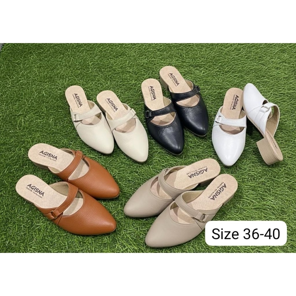 SANDAL SEPATU WANITA TUTONG AGISNA 5 KULIT SAPI ASLI