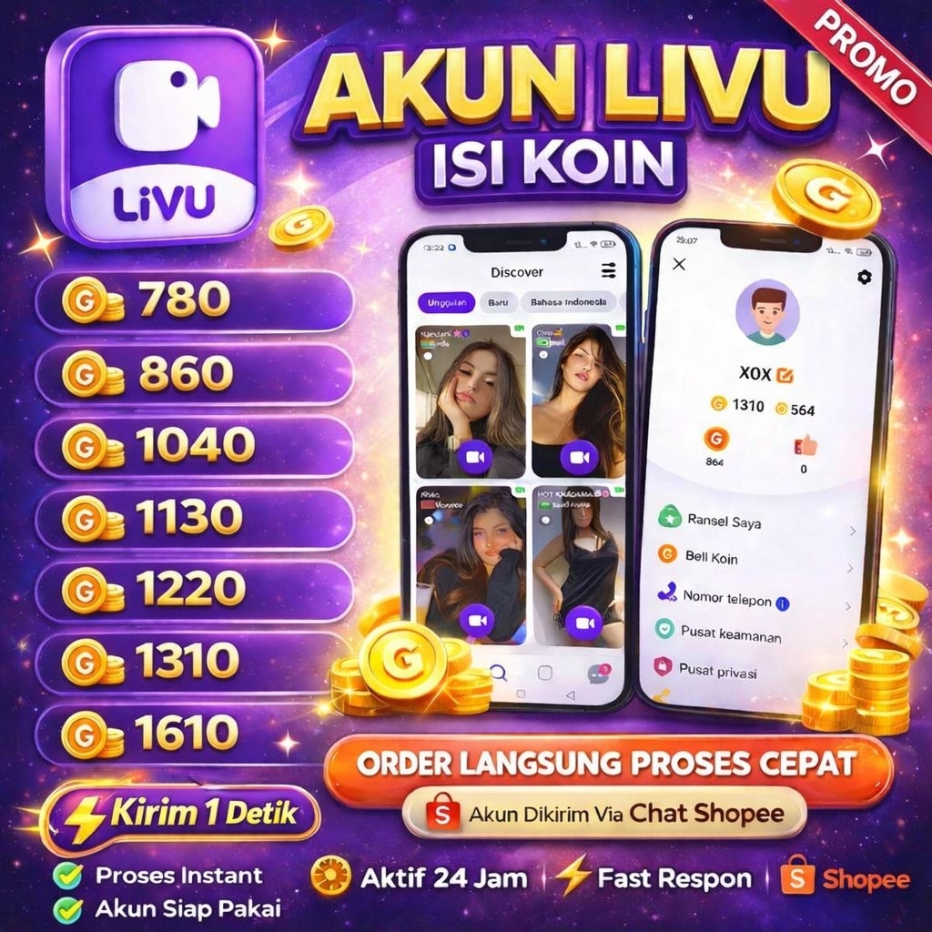 AKUN LIVU VIP GRATIS KOIN MURAH SIAP PAKAI