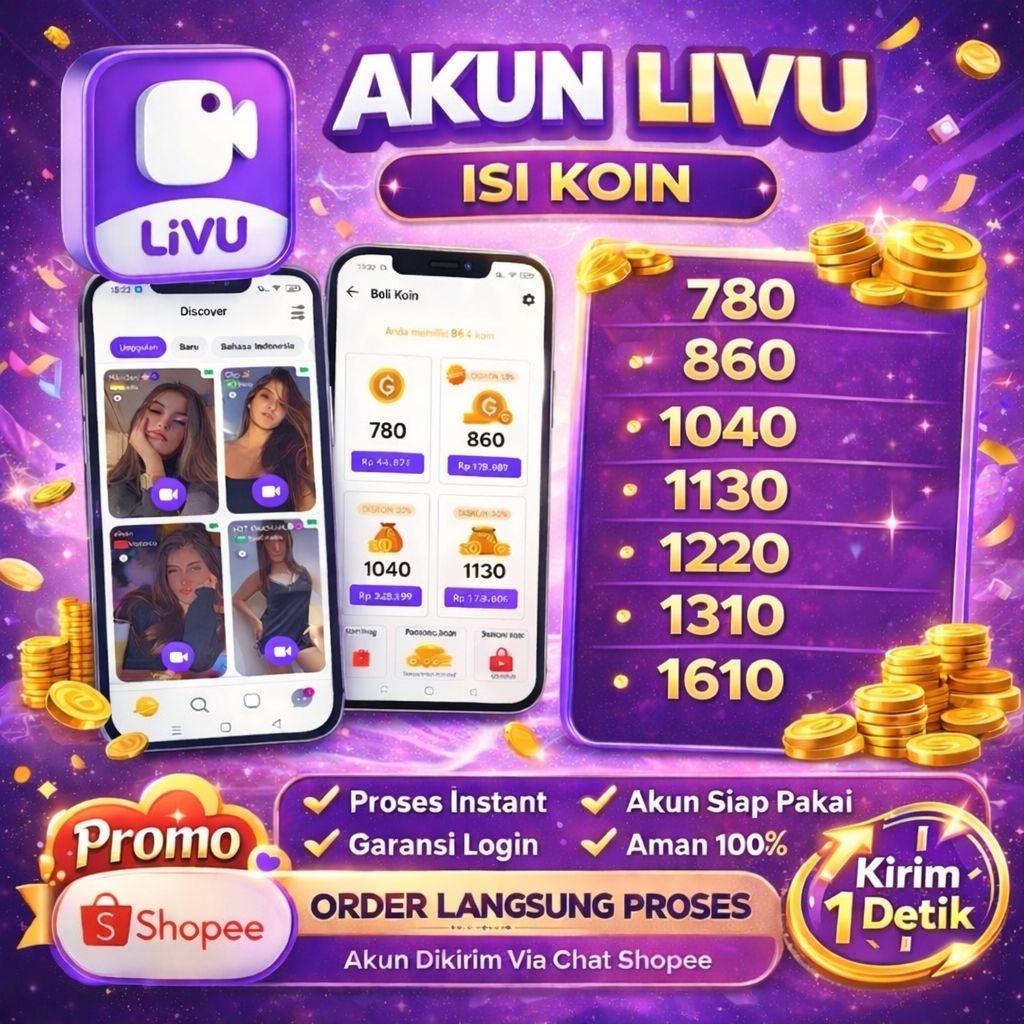 Akun LIVU Premium isi 780 -1610 Koin - Akun siap pakai