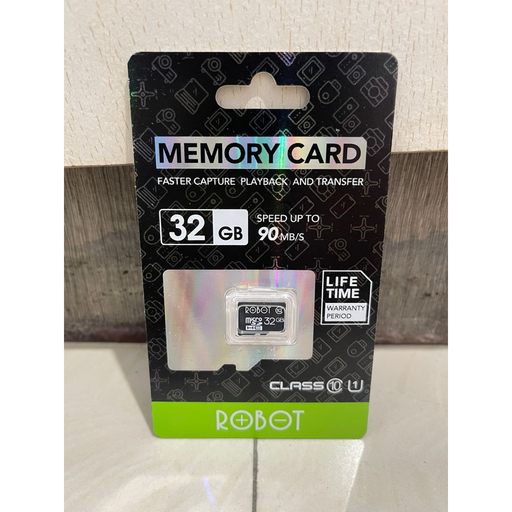 Memory Card Robot 32GB Micro Sd Class 10 MemoryCard 32 GB Kartu Memori Class10 Original Ori MicroSD 
