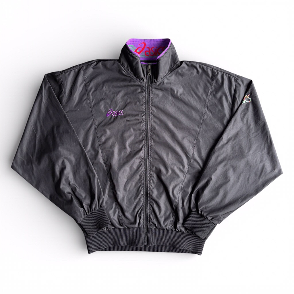 Vintage Windbreaker Asics Black