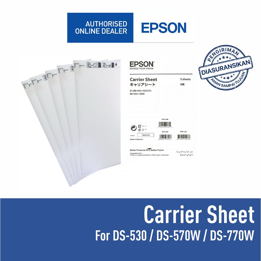 Epson Carrier Sheet Untuk DS530 DS-530 DS-570W DS570W A3 STITCH