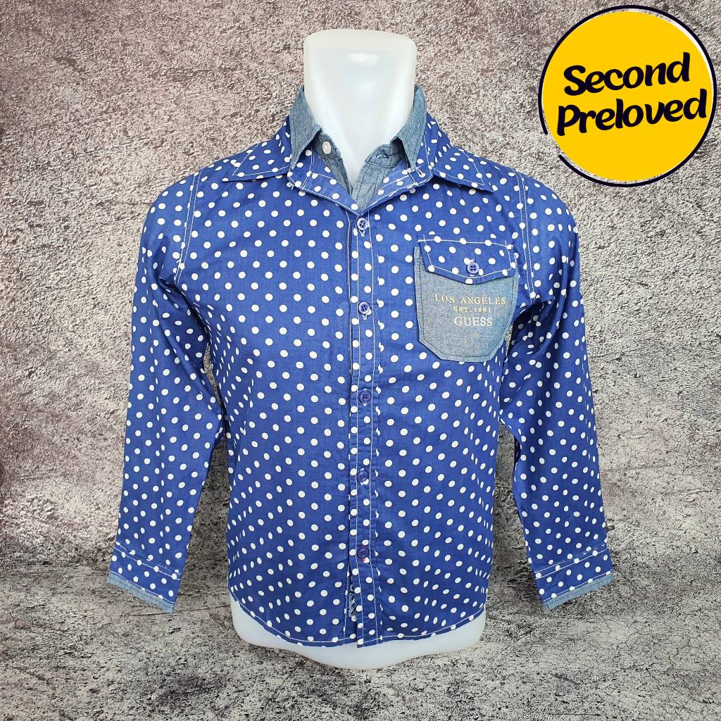 Baju Kemeja Wanita / Anak GUESS - Size M / Lebar 46 cm - Original - Second