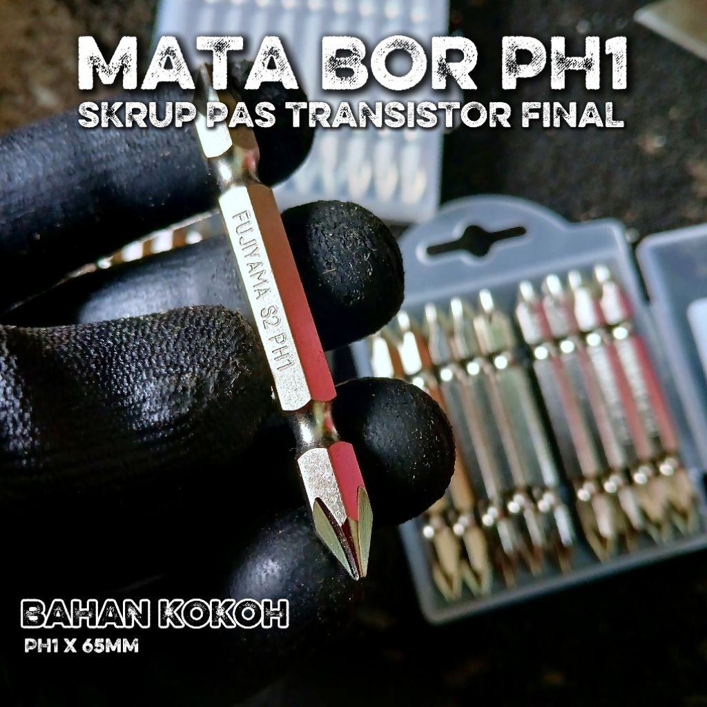MATA BOR/ OBENG  untuk skrup transistor final /Pcs