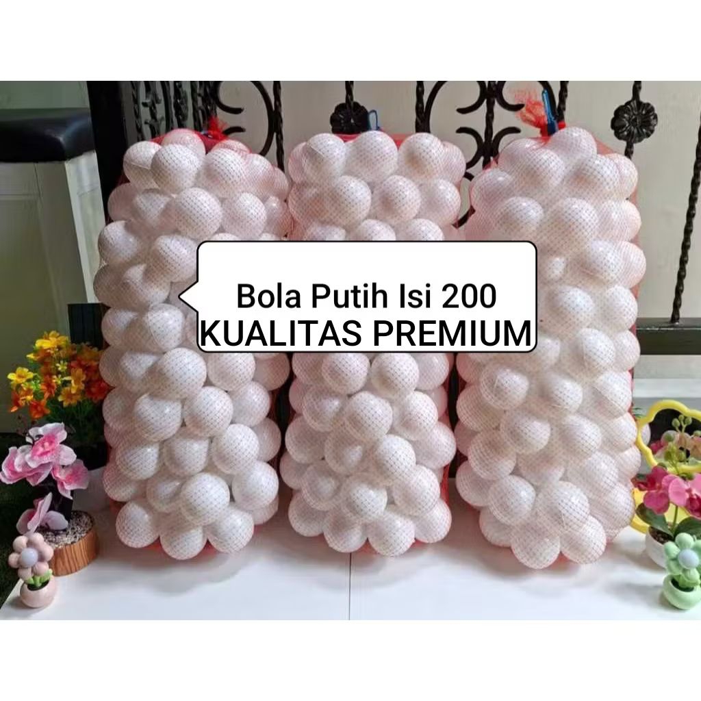 Mandi Bola Anak Mersah, putih isi 200 Pcs