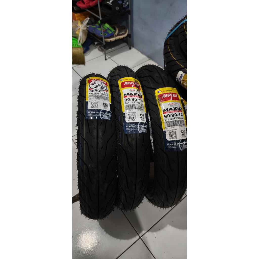 BAN ASPIRA TUBELESS SPR 38 TL (90/90-14) / BAN TUBLES ASPIRA MAXIO SPR38 TL RING 14 BIH