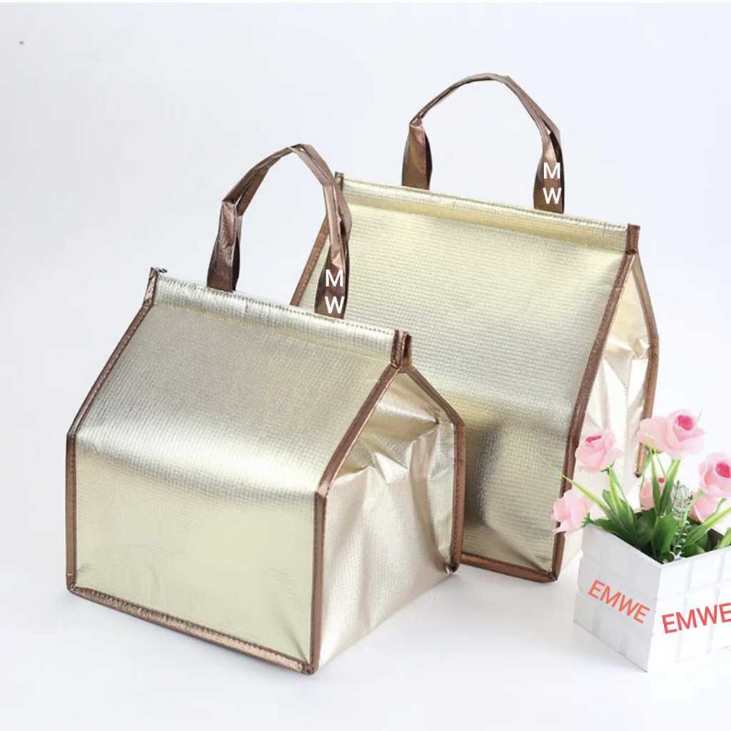GOLD Tas Hantaran Seserahan lamaran pernikahan wedding bag ulang tahun hadiah kado souvenir makanan