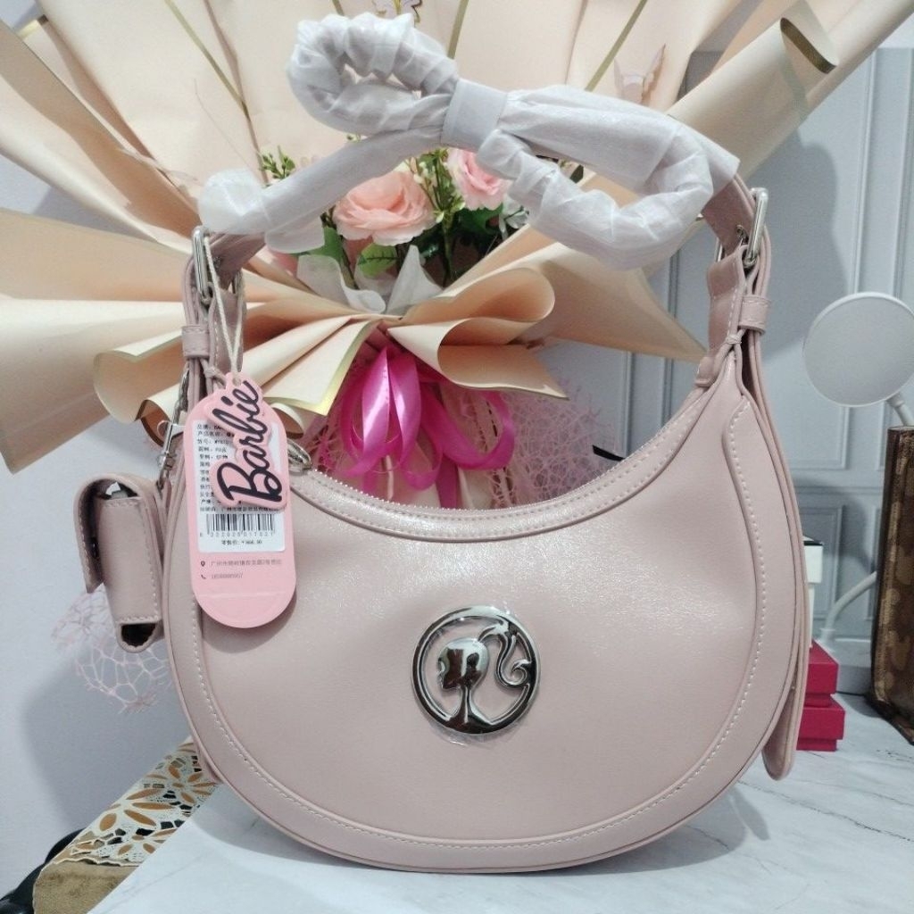 Tas import rodeo sabit barbie warna pink