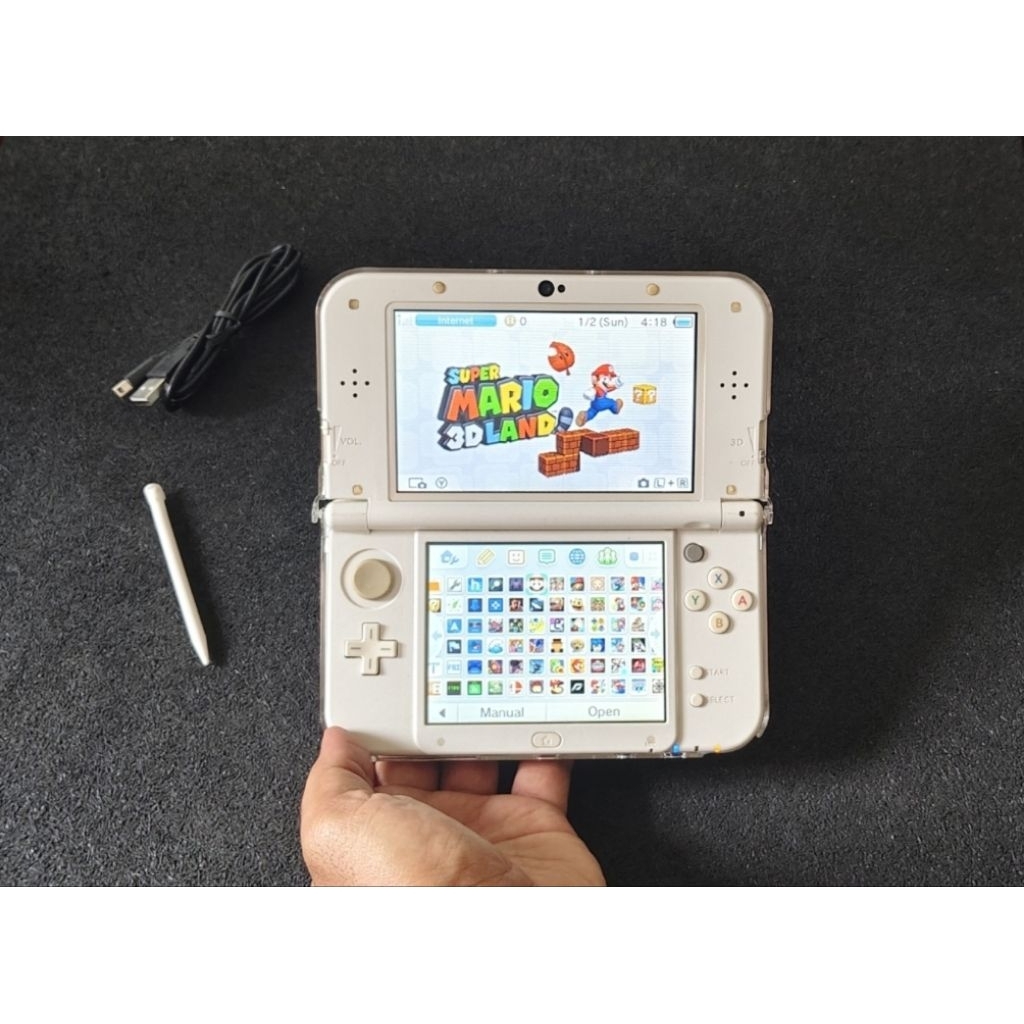 nintendo new 3ds xl white cfw 128gb full game