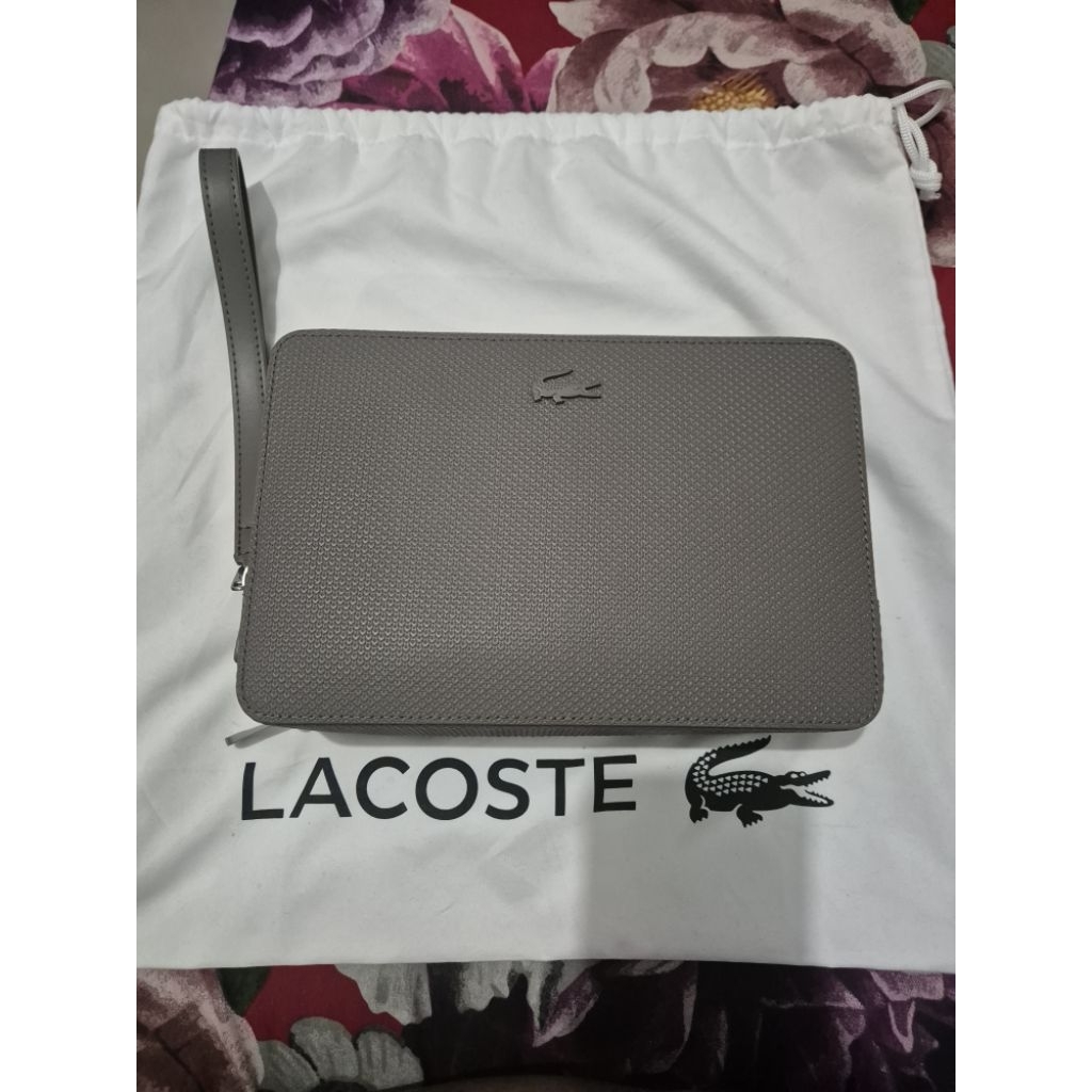lacoste clutch pouch preloved
