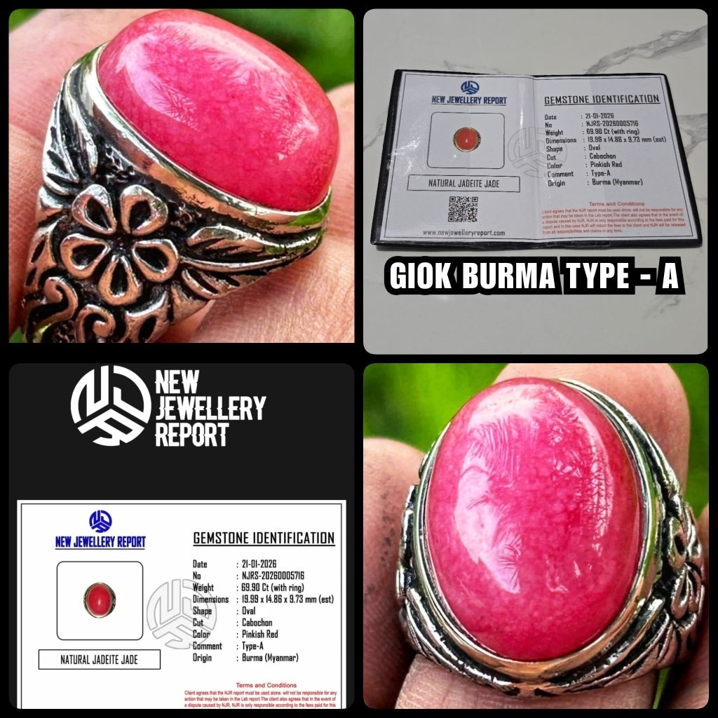 natural giok merah jumbo kristal asli burma myanmar