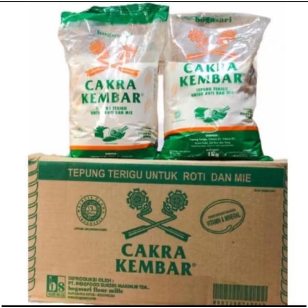 tepung Cakra kembar 1kg 1dus 12pcs