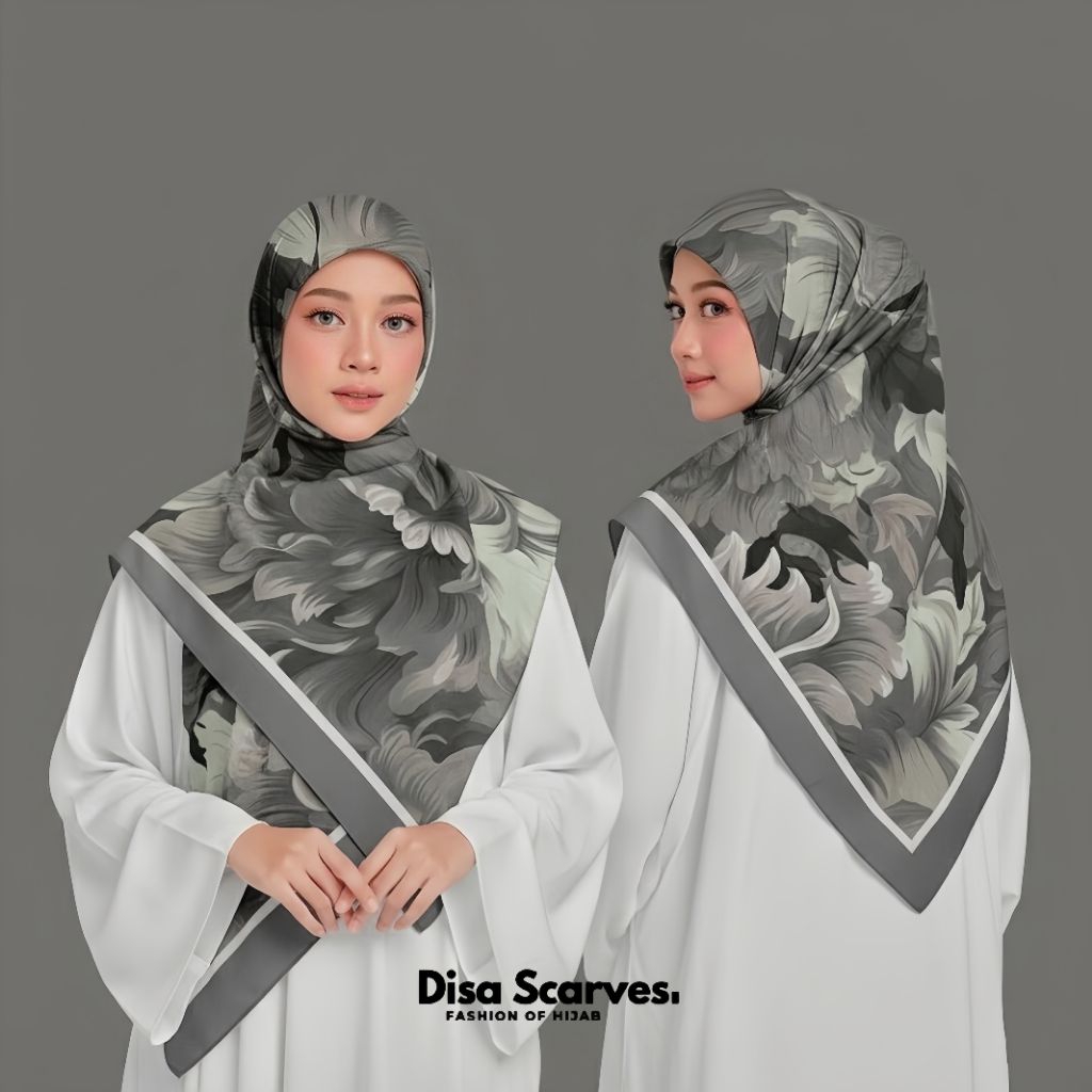 Hijab Segi Empat Voal Printing Motif Kinaya Series Kerudung Premium