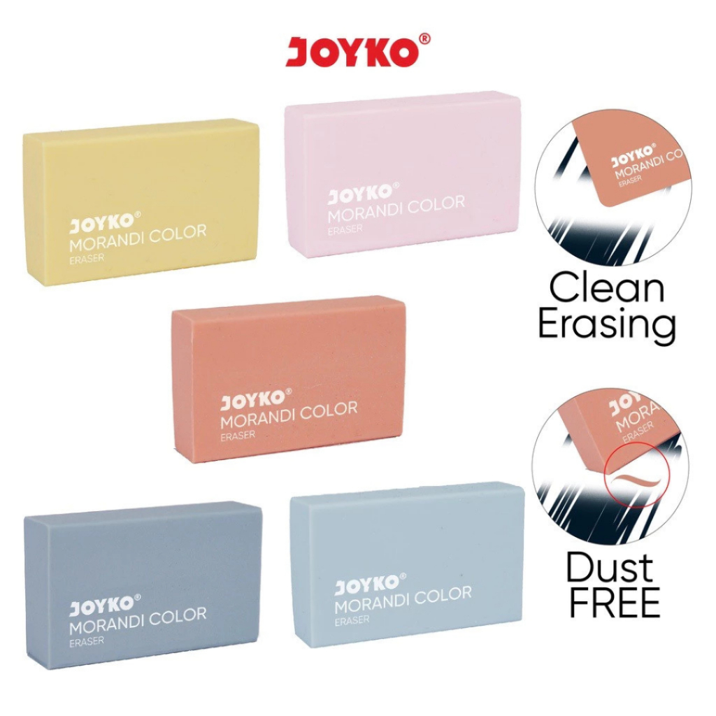 Penghapus Joyko Morandi Color ER-120 Besar Eraser Penghapus Karet Hapusan Stip Setip Lucu WarnaWarni