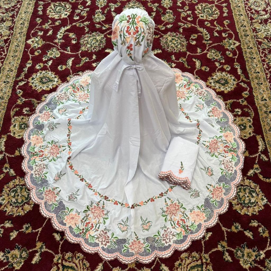 Mukena Kerancang Strimin Katun Paris