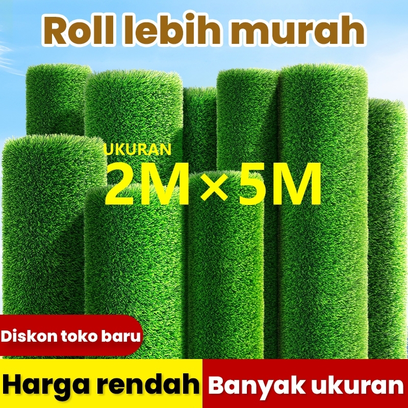 Promosi Toko Baru! Rumput Sintetis Swiss 2.5cm Berbagai Ukuran, Tanpa Perawatan, Cocok Taman Balkon