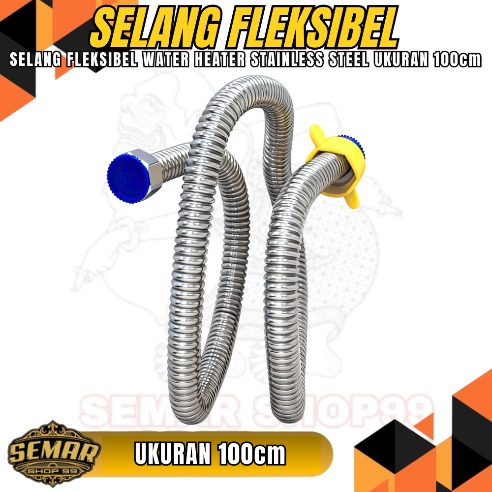Selang Instalasi Water Heater Air Panas Kamar Mandi Panjang 100Cm Stainless Steel / Selang Fleksibel