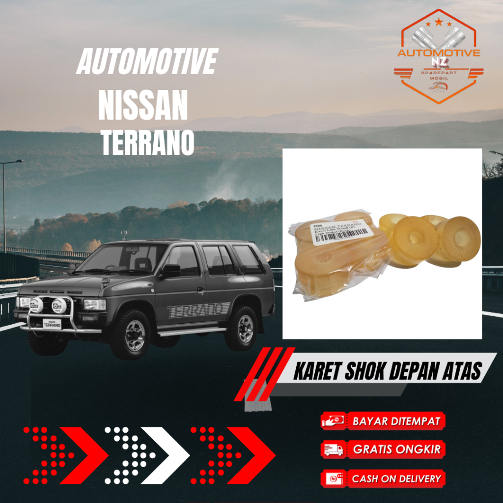 Karet Shock Depan Atas Nissan Terrano 1 Set 2 Pcs – Mounting Shock Terrano Premium