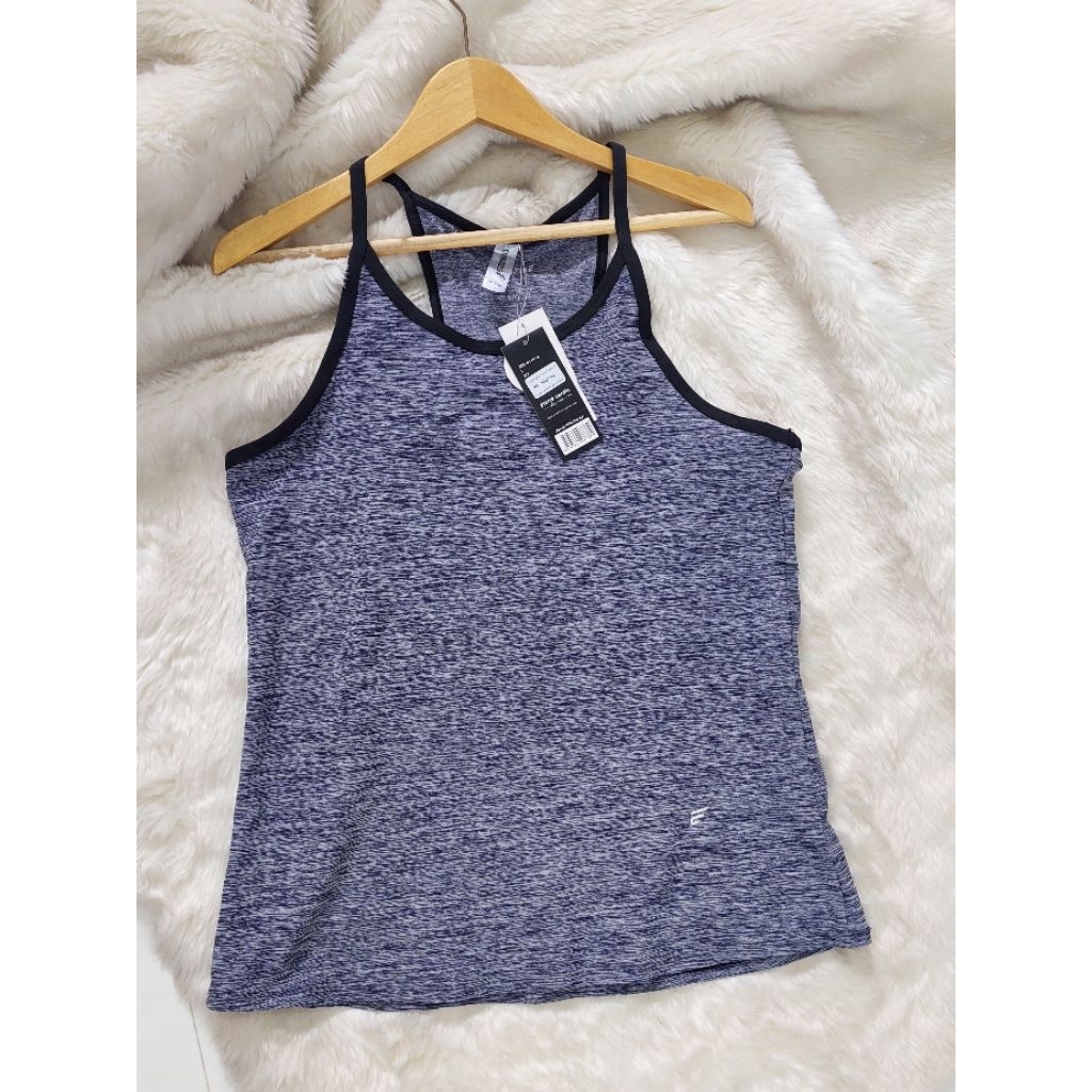 Myu88_Jual Energized Tank Top Woman size L warna abu dark grey bahan Quick dry halus