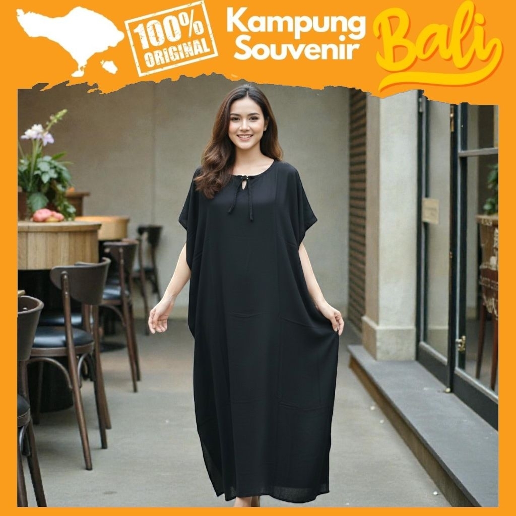 Daster Bali Kelelawar Polos Rayon Adem Jumbo LD 120 Baju Tidur Wanita Kekinian Murah