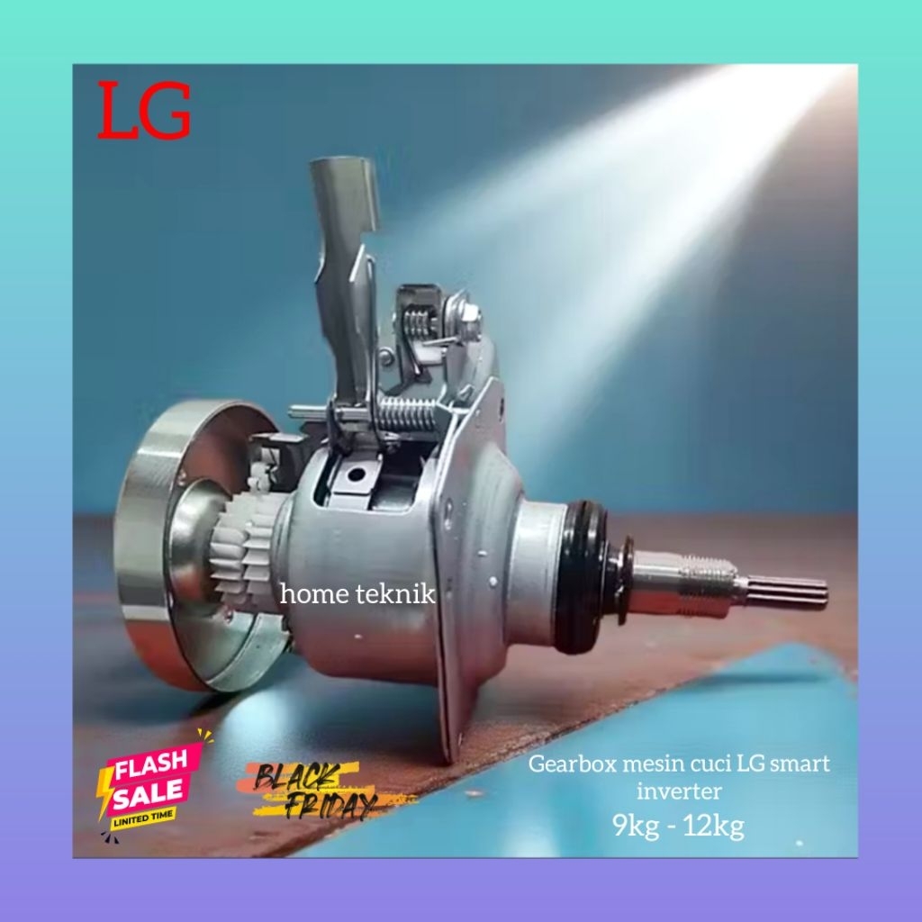 Gearbox mesin cuci LG smart inverter 2gear gigi 11 pully rata Baru