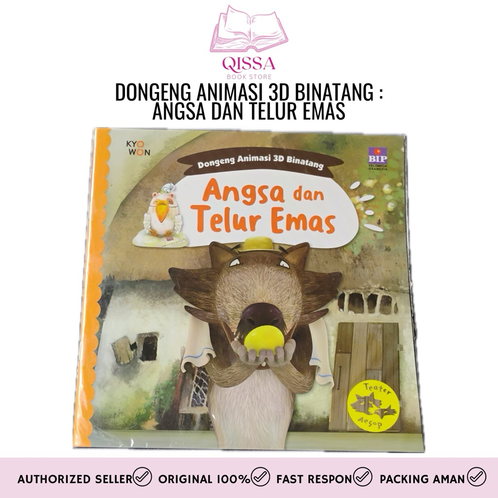 [ READY STOCK ] Seri Dongeng Animasi 3D Binatang: Angsa dan Telur Emas | Buku Dongeng Anak | Buku An