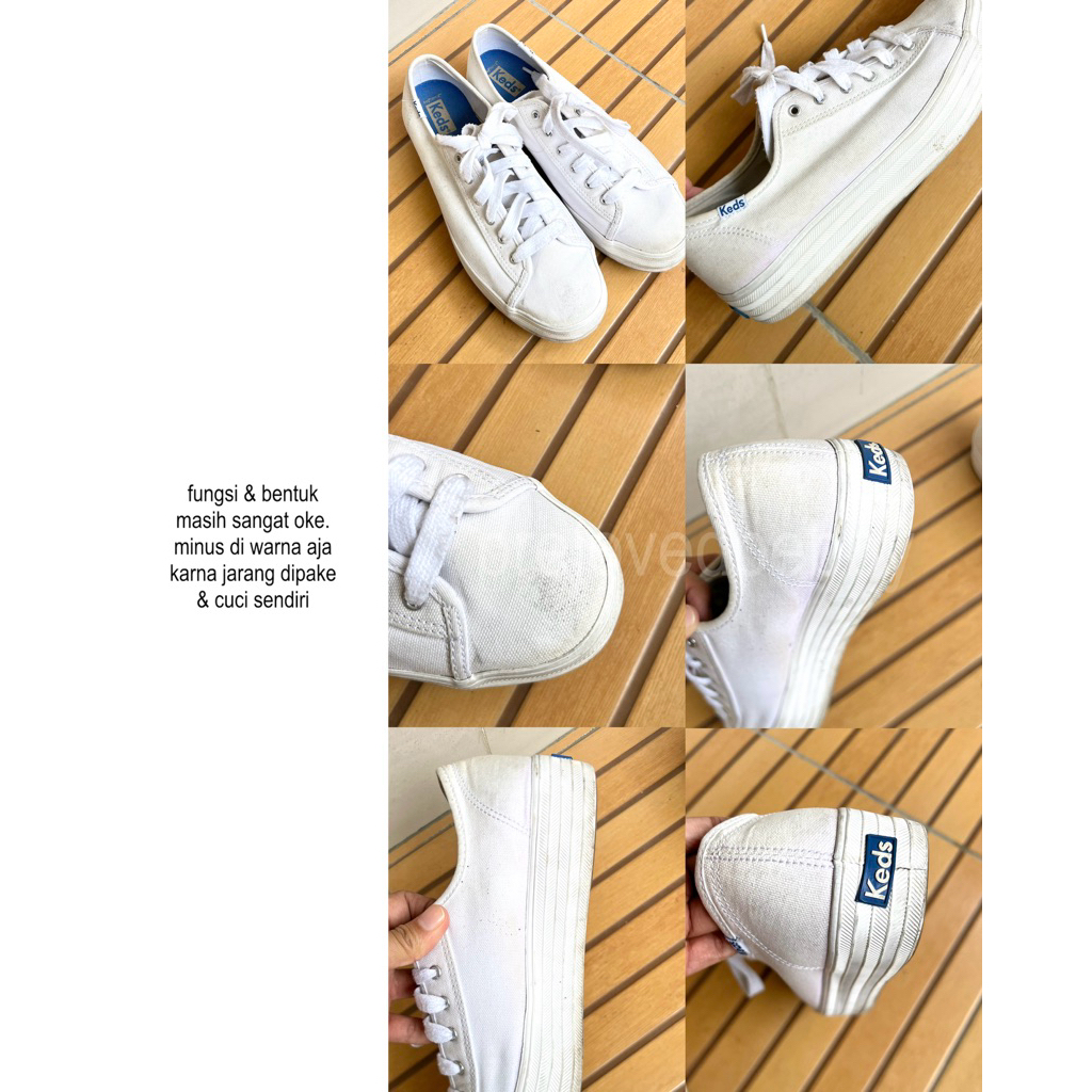 [PRELOVED] Keds Sepatu Wanita Triple Kick Canvas White Original