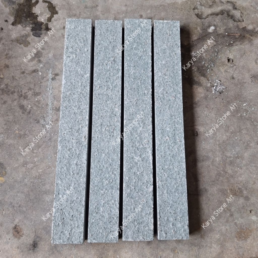 Batu Andesit Bakar 5x40cm | Andesit Abu Bakar | Batu Alam Dinding | Andesit Dinding