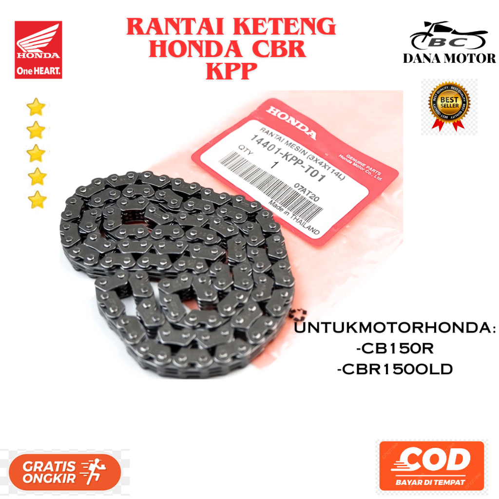 Rantai Keteng CBR Ori / Rantai Mesin CB 150R / Kamprat Honda CB 150R Original Premium - KPP