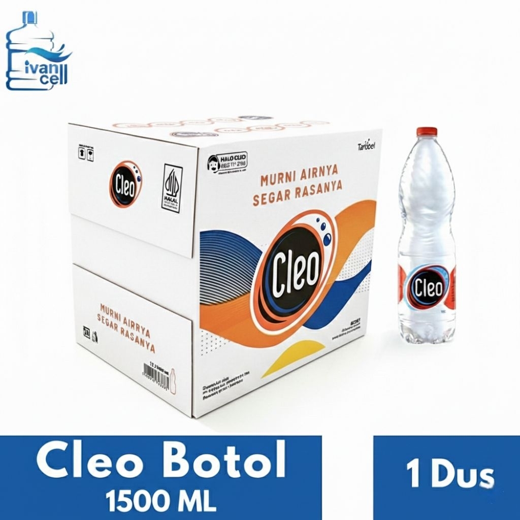 [INSTANT]  (1 DUS) CLEO BOTOL 1500 ML isi (12 BOTOL) - ORIGINAL 100%