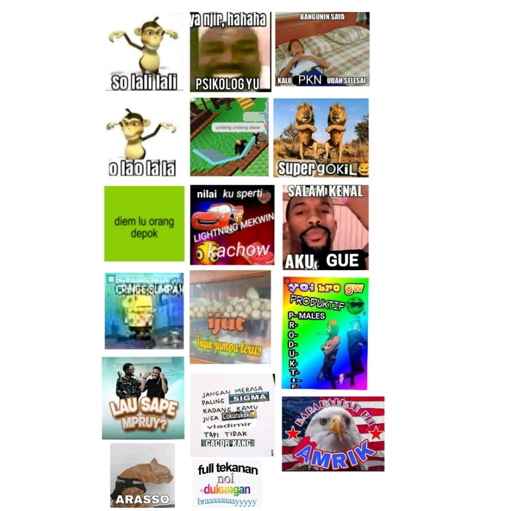 STIKER 'JOMOK' WHATSAPP MEME UNTUK LAPTOP HP TUMBLER