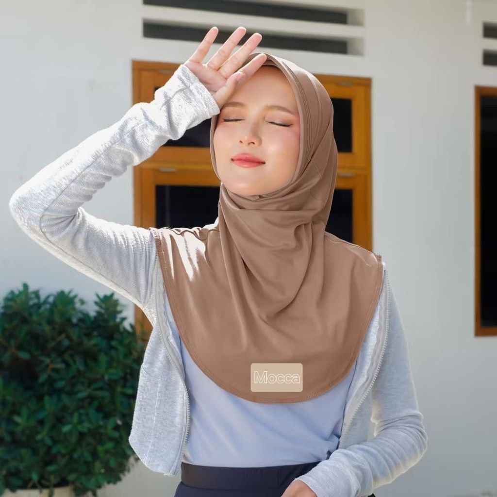 Hijab Sport Pinguin /hijab Sport/ bergo Sport/ bergo oval/bergo Olahraga