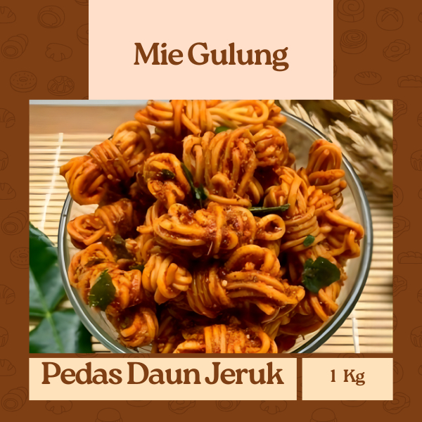 Mie Gulung Pedas Daun Jeruk Renyah 1 Kg | Camilan Mie Gulung Pedas Daun Jeruk