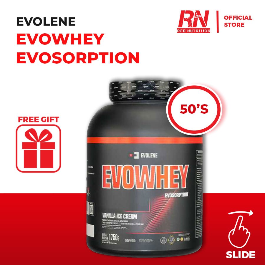 [RED NUTRITION] EVOLENE EVOWHEY EVO WHEY PROTEIN EVOSORPTION ISOLATE CONCENTRATE 50 S 50 SERVING 50S